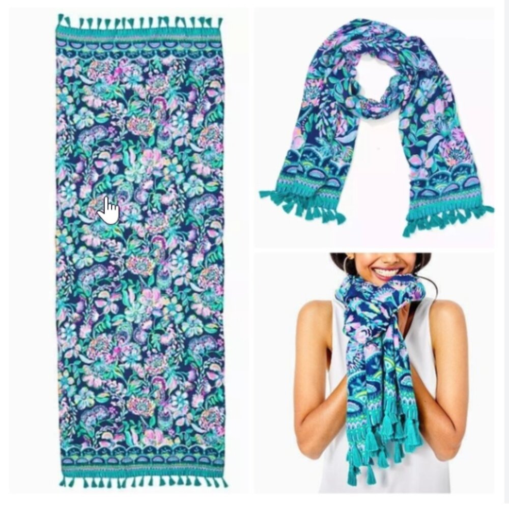 NWOT Lilly Pulitzer Scarf in She's Got Sol  print